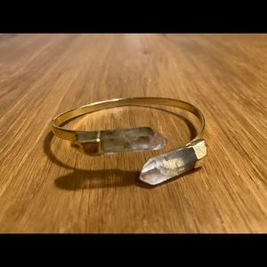 Gold stone bracelet